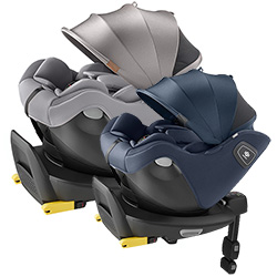 アップリカチャイルドシート　クルリラ エックス プラス　カラーは2色、グレージュ GR、ネイビー NV