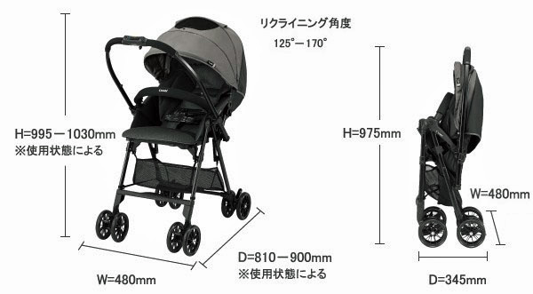 レンタルベビーカー ロングフィット48 エッグショック NJ　諸元