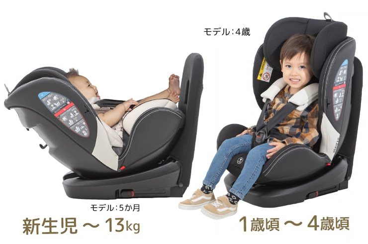 レンタル チャイルドシート 日本育児ノセッテ ロング isofix　ワンアクションで高さ調節