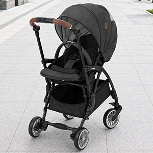 栃木県　A型ベビーカーレンタル　コンビ　スゴカルminimoDM　ブラックい