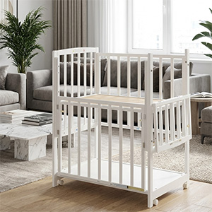 船橋市　ベビーベッドレンタル　2オープンコンパクトHBYホワイト