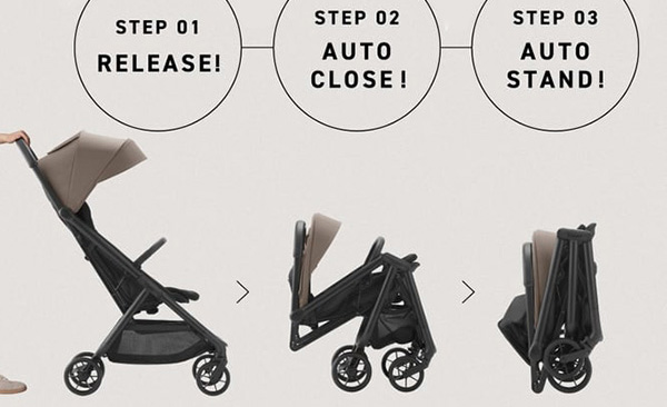  auto N secondは簡単おりたたみ自立します。